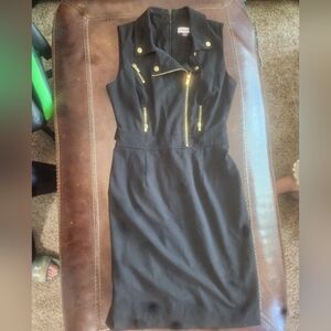 Calvin Klein Moto Black W Gold Zippers.